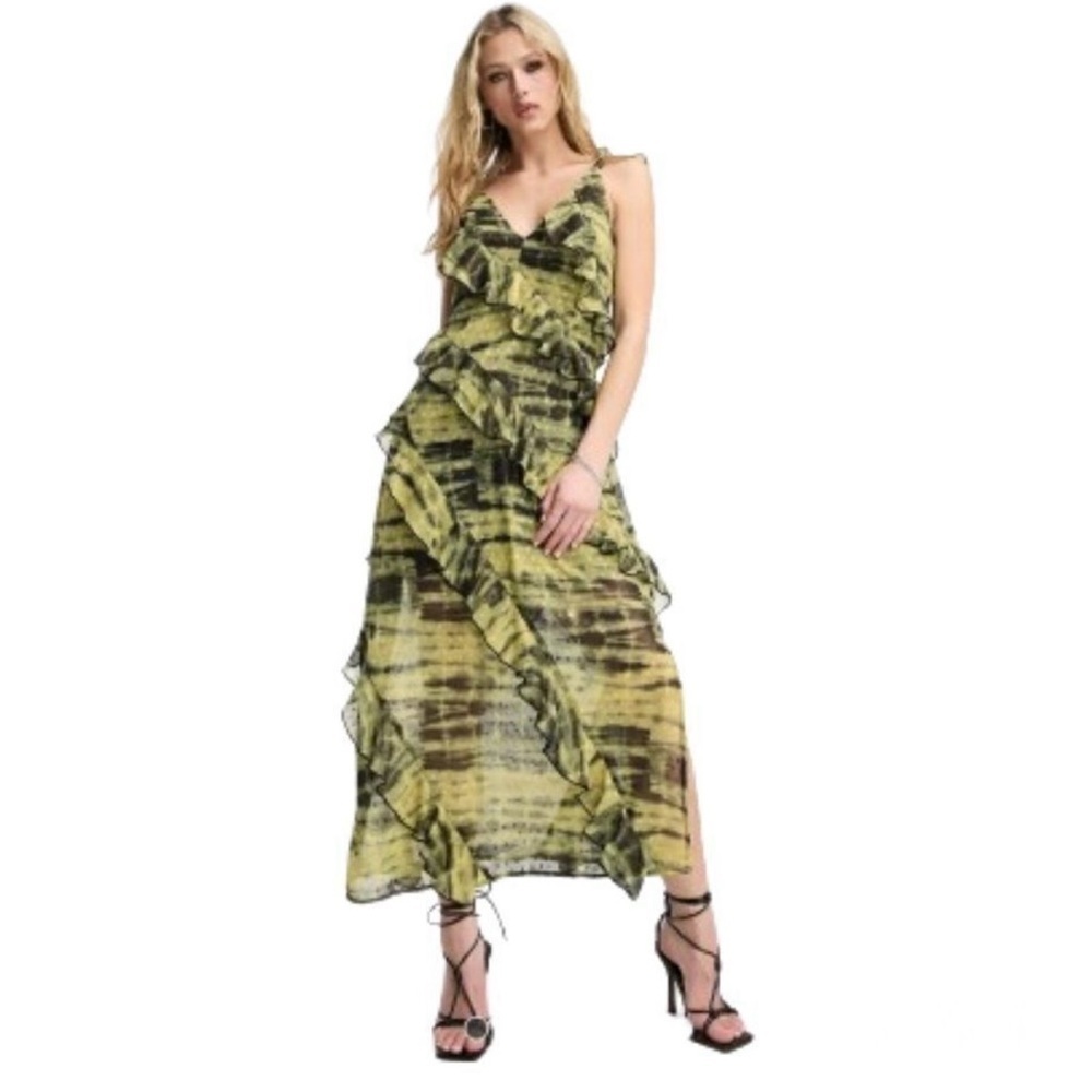 ASOS Design Asymmetrical Frill Detail Midi Slip
NWT Size 2
